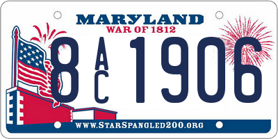 MD license plate 8AC1906