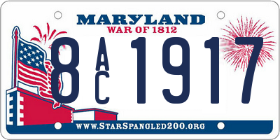 MD license plate 8AC1917