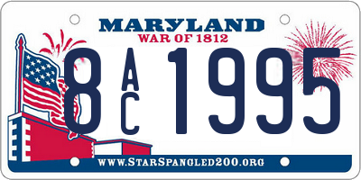 MD license plate 8AC1995
