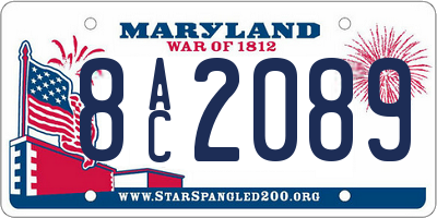 MD license plate 8AC2089