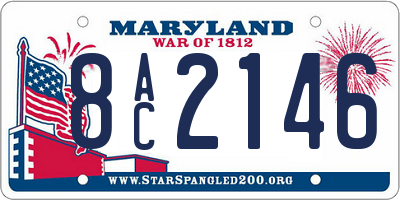 MD license plate 8AC2146