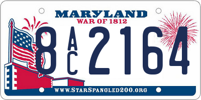 MD license plate 8AC2164
