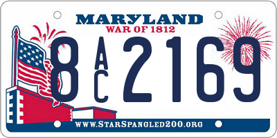 MD license plate 8AC2169
