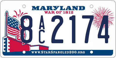 MD license plate 8AC2174