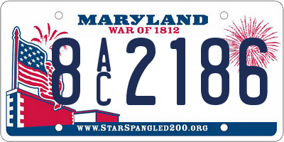 MD license plate 8AC2186