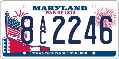 MD license plate 8AC2246