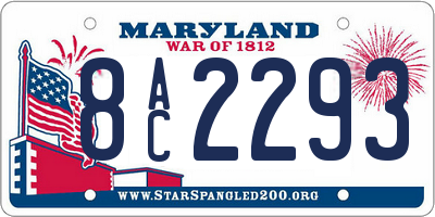 MD license plate 8AC2293