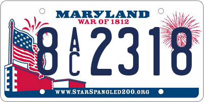 MD license plate 8AC2318