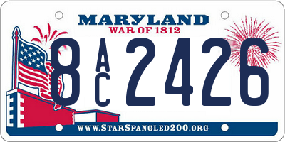 MD license plate 8AC2426