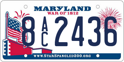 MD license plate 8AC2436