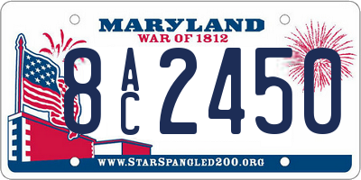 MD license plate 8AC2450