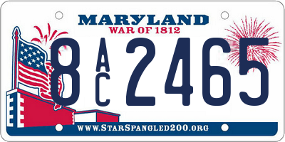 MD license plate 8AC2465