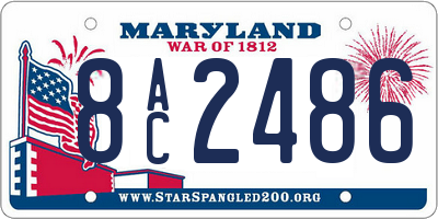 MD license plate 8AC2486