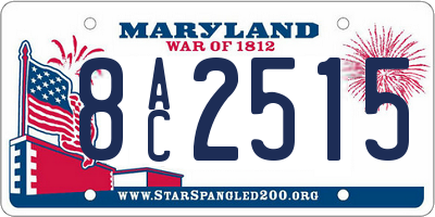 MD license plate 8AC2515
