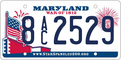 MD license plate 8AC2529