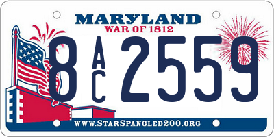 MD license plate 8AC2559