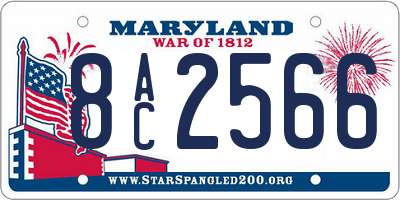 MD license plate 8AC2566