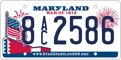 MD license plate 8AC2586