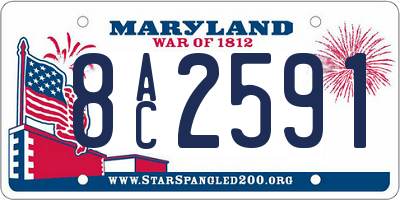 MD license plate 8AC2591
