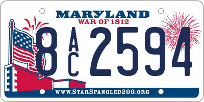 MD license plate 8AC2594