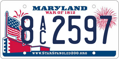 MD license plate 8AC2597