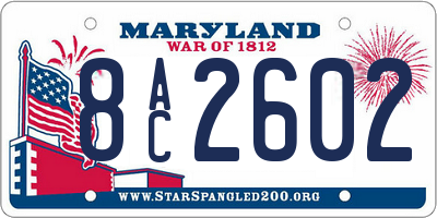 MD license plate 8AC2602