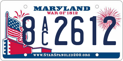 MD license plate 8AC2612