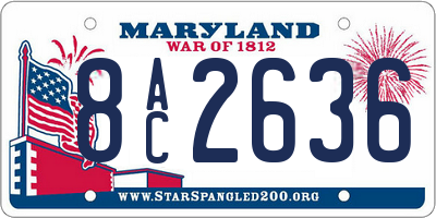 MD license plate 8AC2636