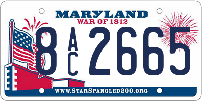 MD license plate 8AC2665