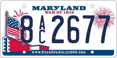 MD license plate 8AC2677