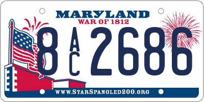 MD license plate 8AC2686