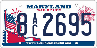MD license plate 8AC2695