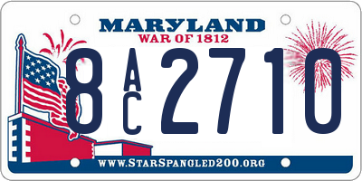 MD license plate 8AC2710