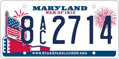 MD license plate 8AC2714