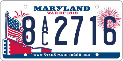 MD license plate 8AC2716