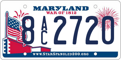 MD license plate 8AC2720
