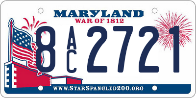 MD license plate 8AC2721