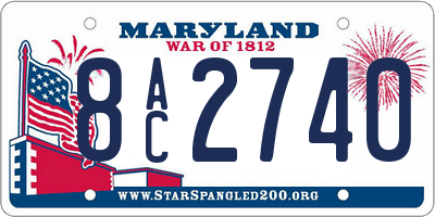 MD license plate 8AC2740