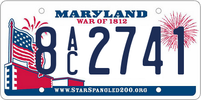 MD license plate 8AC2741