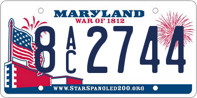 MD license plate 8AC2744