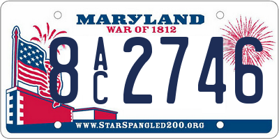 MD license plate 8AC2746