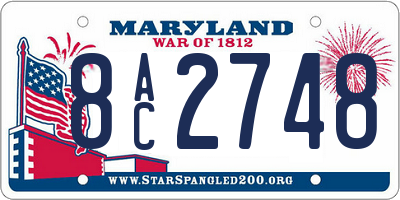 MD license plate 8AC2748