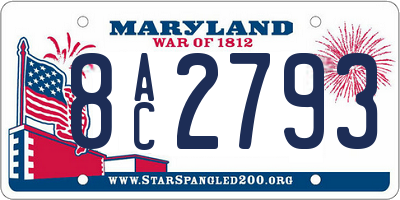 MD license plate 8AC2793