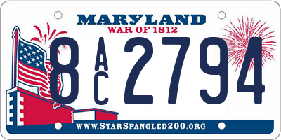 MD license plate 8AC2794