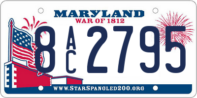 MD license plate 8AC2795