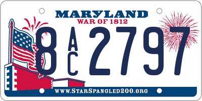 MD license plate 8AC2797