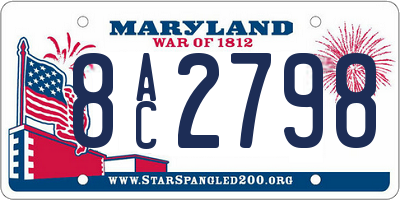 MD license plate 8AC2798