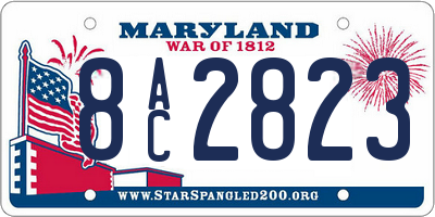 MD license plate 8AC2823