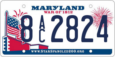 MD license plate 8AC2824