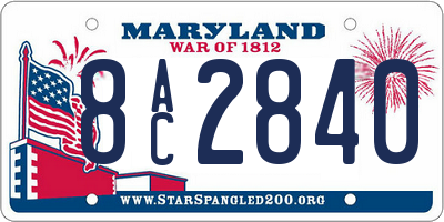 MD license plate 8AC2840